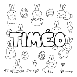 Dibujo para colorear TIM&Eacute;O - decorado Pascua