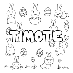 Dibujo para colorear TIMOTE - decorado Pascua