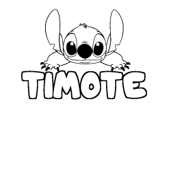 Dibujo para colorear TIMOTE - decorado Stitch