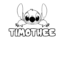 Dibujo para colorear TIMOTHEE - decorado Stitch