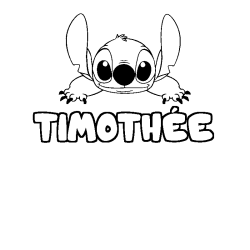 Dibujo para colorear TIMOTH&Eacute;E - decorado Stitch