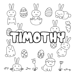 Dibujo para colorear TIMOTHY - decorado Pascua