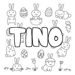 Dibujo para colorear TINO - decorado Pascua