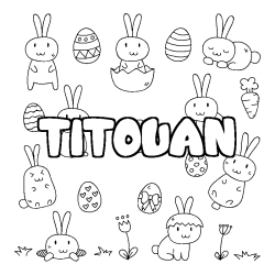 Dibujo para colorear TITOUAN - decorado Pascua