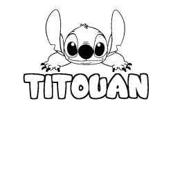 Dibujo para colorear TITOUAN - decorado Stitch