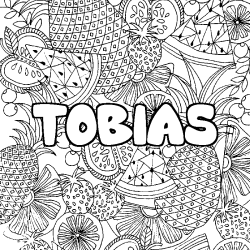 Dibujo para colorear TOBIAS - decorado mandala de frutas