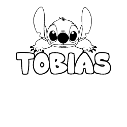 Dibujo para colorear TOBIAS - decorado Stitch