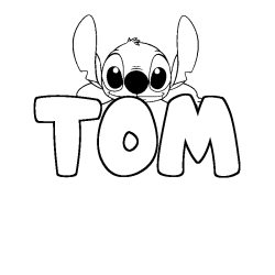 Dibujo para colorear TOM - decorado Stitch