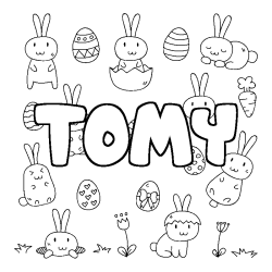 Dibujo para colorear TOMY - decorado Pascua