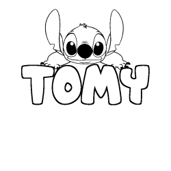 Dibujo para colorear TOMY - decorado Stitch