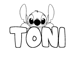 Dibujo para colorear TONI - decorado Stitch