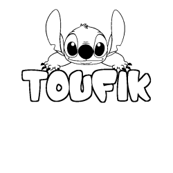 Dibujo para colorear TOUFIK - decorado Stitch