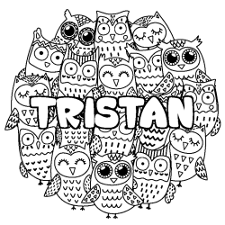 Dibujo para colorear TRISTAN - decorado b&uacute;hos