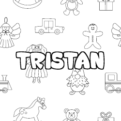 Dibujo para colorear TRISTAN - decorado juguetes