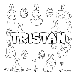 Dibujo para colorear TRISTAN - decorado Pascua