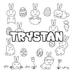 Dibujo para colorear TRYSTAN - decorado Pascua