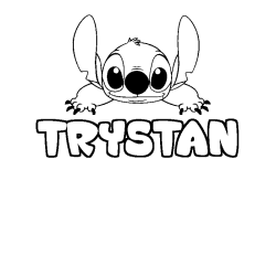 Coloración del nombre TRYSTAN - decorado Stitch