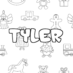 Dibujo para colorear TYLER - decorado juguetes