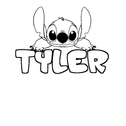 Dibujo para colorear TYLER - decorado Stitch