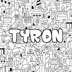 Coloración del nombre TYRON - decorado ciudad