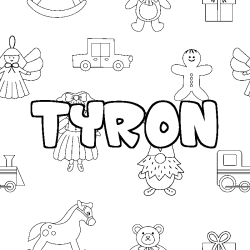 Dibujo para colorear TYRON - decorado juguetes