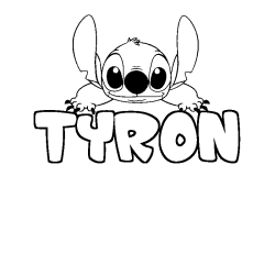 Dibujo para colorear TYRON - decorado Stitch