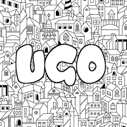 Coloración del nombre UGO - decorado ciudad