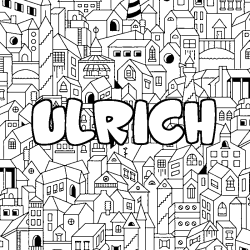 Dibujo para colorear ULRICH - decorado ciudad