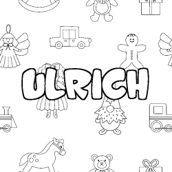 Dibujo para colorear ULRICH - decorado juguetes