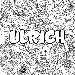 Dibujo para colorear ULRICH - decorado mandala de frutas