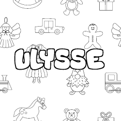 Coloración del nombre ULYSSE - decorado juguetes