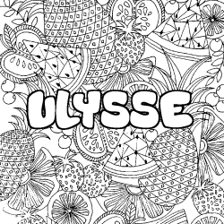 Dibujo para colorear ULYSSE - decorado mandala de frutas