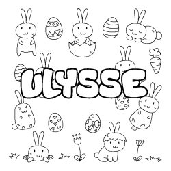 Dibujo para colorear ULYSSE - decorado Pascua