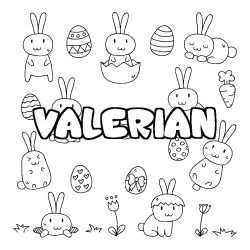 Coloración del nombre VALERIAN - decorado Pascua