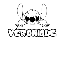 Coloración del nombre VÉRONIQUE - decorado Stitch