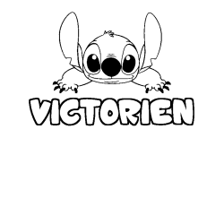 Coloración del nombre VICTORIEN - decorado Stitch