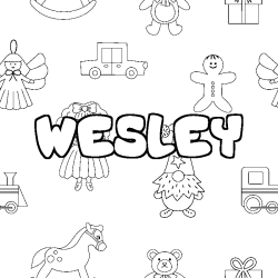 Coloración del nombre WESLEY - decorado juguetes