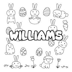 Coloración del nombre WILLIAMS - decorado Pascua