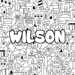 Coloración del nombre WILSON - decorado ciudad