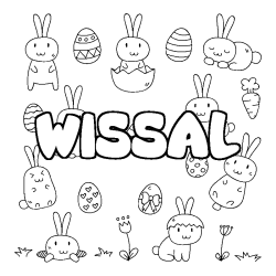 Coloración del nombre WISSAL - decorado Pascua