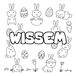 Coloración del nombre WISSEM - decorado Pascua