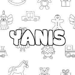 Coloración del nombre YANIS - decorado juguetes