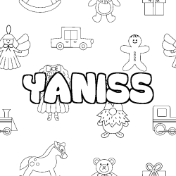 Coloración del nombre YANISS - decorado juguetes