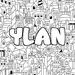 Coloración del nombre YLAN - decorado ciudad