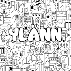 Coloración del nombre YLANN - decorado ciudad