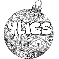 Coloración del nombre YLIES - decorado bola de Navidad