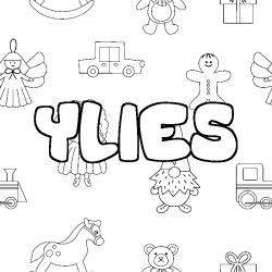 Coloración del nombre YLIES - decorado juguetes