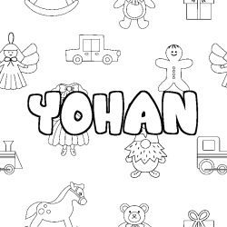 Coloración del nombre YOHAN - decorado juguetes