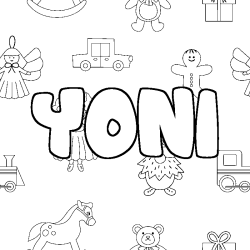 Coloración del nombre YONI - decorado juguetes