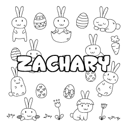 Coloración del nombre ZACHARY - decorado Pascua